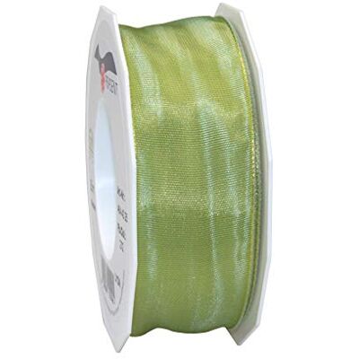 PRÄSENT Lyon Wired Taffeta wstążka, pistacja, 40 mm-25 m PRÄSENT Lyon Wired Taffeta wstążka, pistacja, 40 mm-25 m