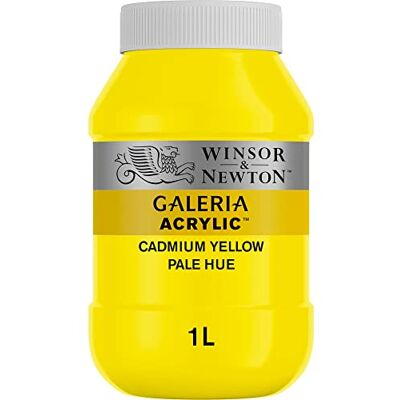 Winsor & Newton 2154114 Galeria farba akrylowa, wysoka pigmentacja, światłotrwała, konsystencja masła, 1 litrowa butelka Cadmium Yellow Pale Hue Winsor & Newton 2154114 Galeria farba akrylowa, wysoka pigmentacja, światłotrwała, konsystencja masła, 1 litrowa butelka Cadmium Yellow Pale Hue