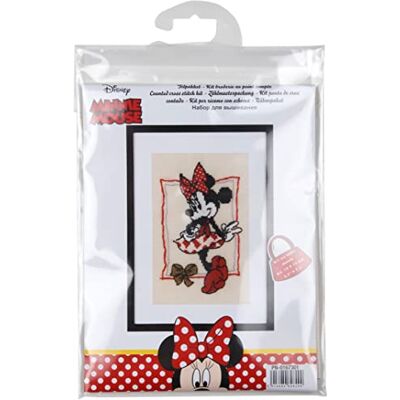 Vervaco PN-0167301 Disney It's all about Minnie zestaw do haftowania, bawełna, wielokolorowa, ok. 13 x 18 cm / 5,2" x 7,2 Vervaco PN-0167301 Disney It's all about Minnie zestaw do haftowania, bawełna, wielokolorowa, ok. 13 x 18 cm / 5,2" x 7,2