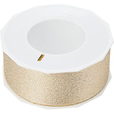 PRÄSENT Prasent 40 mm 20 m Wien metaliczna wstążka siatkowa, złota PRÄSENT Prasent 40 mm 20 m Wien metaliczna wstążka siatkowa, złota