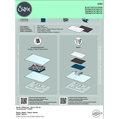 Sizzix Big Shot Switch Plus platforma akcesoriów, standardowa polipropylen, wielokolorowa, jeden rozmiar Sizzix Big Shot Switch Plus platforma akcesoriów, standardowa polipropylen, wielokolorowa, jeden rozmiar