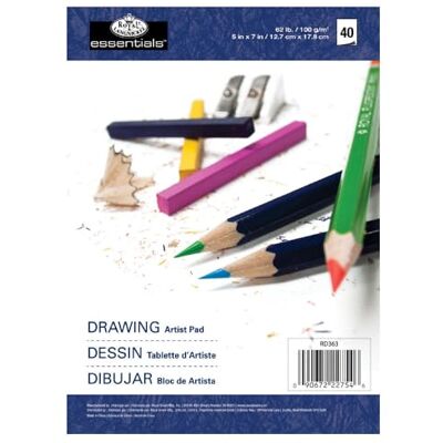 Royal & Langnickel Essentials blok papierowy do rysowania 12 cm x 18 cm 40 arkuszy Royal & Langnickel Essentials blok papierowy do rysowania 12 cm x 18 cm 40 arkuszy