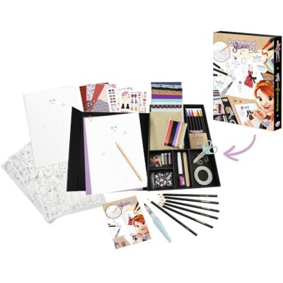 Buki France Professional Studio Mode Zestaw kreacji Stylizm Dziecięcy Tkaniny samoprzylepne, Filce i Akcesoria Pudełko magnetyczne Od 7 lat 5444 Buki France Professional Studio Mode Zestaw kreacji Stylizm Dziecięcy Tkaniny samoprzylepne, Filce i Akcesoria Pudełko magnetyczne Od 7 lat 5444