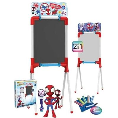 Chicos Tablica Spidey 2 w 1, zawiera marker, kredę, gumkę i szablon Spidey, bardzo wytrzymały i trwały materiał, dla 3 lat i starszych (53033) Chicos Tablica Spidey 2 w 1, zawiera marker, kredę, gumkę i szablon Spidey, bardzo wytrzymały i trwały materiał, dla 3 lat i starszych (53033)