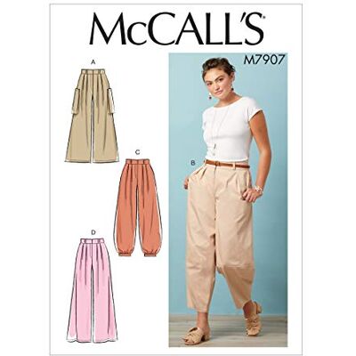 Mc Call McCall Pattern M7907E5 damskie luźne spodnie Capri Pants Sewing Patterns, rozmiary 14-22 Mc Call McCall Pattern M7907E5 damskie luźne spodnie Capri Pants Sewing Patterns, rozmiary 14-22