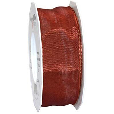 PRÄSENT Lyon wstążka z tafty, cynamon, 40 mm 25 m PRÄSENT Lyon wstążka z tafty, cynamon, 40 mm 25 m
