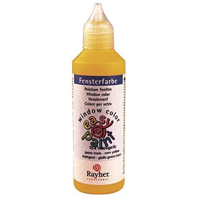 Rayher 38700164 farba do okien Easy Paint, butelka 80 ml, żółty kukurydziany Rayher 38700164 farba do okien Easy Paint, butelka 80 ml, żółty kukurydziany