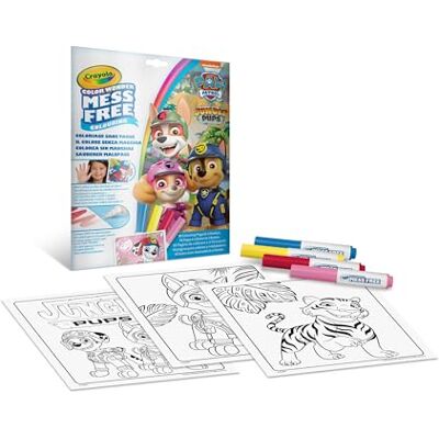CRAYOLA Color Wonder, Zestaw Kolorowanki Paw Patrol z 18 stronami do kolorowania i 4 Bez plam, kreatywna aktywność dla dzieci, od 3 lat, 75-2814 CRAYOLA Color Wonder, Zestaw Kolorowanki Paw Patrol z 18 stronami do kolorowania i 4 Bez plam, kreatywna aktywność dla dzieci, od 3 lat, 75-2814