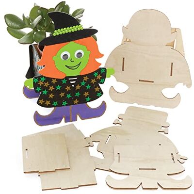 Baker Ross FE750 Halloween drewniane doniczki do majsterkowania zestawy 3 sztuki, stwórz własną doniczkę, doniczki dla dzieci do dekoracji, kreatywne zajęcia na Halloween dla dzieci Baker Ross FE750 Halloween drewniane doniczki do majsterkowania zestawy 3 sztuki, stwórz własną doniczkę, doniczki dla dzieci do dekoracji, kreatywne zajęcia na Halloween dla dzieci
