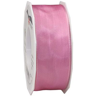 PRÄSENT Lyon Wired Taffeta wstążka, Poeny, 40 mm-25 m, piwonia PRÄSENT Lyon Wired Taffeta wstążka, Poeny, 40 mm-25 m, piwonia