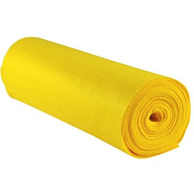 folia 520014 – filc do majsterkowania, z delikatnej wełny, 1 rolka ok. 45 cm x 5 m, kolor bananowy, obróbka bez plam kleju – idealny do różnorodnych prac ręcznych folia 520014 – filc do majsterkowania, z delikatnej wełny, 1 rolka ok. 45 cm x 5 m, kolor bananowy, obróbka bez plam kleju – idealny do różnorodnych prac ręcznych