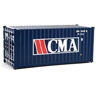 Walthers SceneMaster HO Scale Model of CMA (Blue, White, Red) 20' Corrugated Container Walthers SceneMaster HO Scale Model of CMA (Blue, White, Red) 20' Corrugated Container