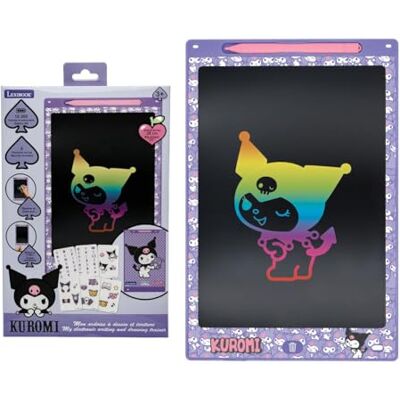 LEXIBOOK , Sanrio Kuromi, Tablet do rysowania E-Ink, CRT10HK1LXB Format A4, ekran 28 cm, 1 rysik i 6 szablonów w zestawie, kolorowe rysunki LEXIBOOK , Sanrio Kuromi, Tablet do rysowania E-Ink, CRT10HK1LXB Format A4, ekran 28 cm, 1 rysik i 6 szablonów w zestawie, kolorowe rysunki
