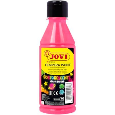 Jovi fosforyzująca farba temperowa, butelka 250ml, kolor różowy, farba na bazie naturalnych składników, łatwa do mycia, bezglutenowa, idealna do użytku szkolnego (51908) Jovi fosforyzująca farba temperowa, butelka 250ml, kolor różowy, farba na bazie naturalnych składników, łatwa do mycia, bezglutenowa, idealna do użytku szkolnego (51908)