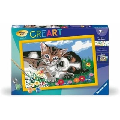 Ravensburger CreArt Kids 31x21 cm Numer sztuki Piękna przyjaźń Zestaw do malowania po numerach Od 7 lat 25848 Ravensburger CreArt Kids 31x21 cm Numer sztuki Piękna przyjaźń Zestaw do malowania po numerach Od 7 lat 25848