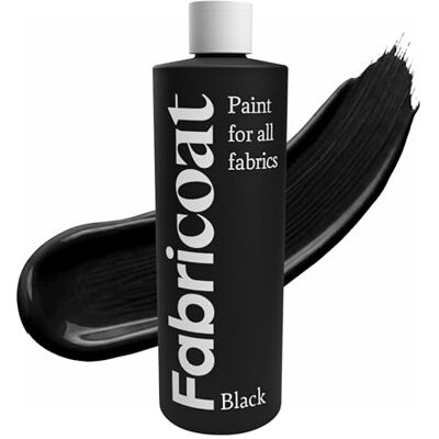 Fabricoat Farba do tkanin przywróć lub zmień kolor dowolnej tkaniny maluj bezpośrednio na tkaninie zmień wszystko sofy, abażury, wnętrza samochodu (125 ml, czarny) Fabricoat Farba do tkanin przywróć lub zmień kolor dowolnej tkaniny maluj bezpośrednio na tkaninie zmień wszystko sofy, abażury, wnętrza samochodu (125 ml, czarny)