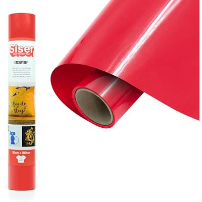 SISER ® EasyWeed® jasnoczerwony, 30 cm x 1 m termotransferowy winyl do personalizacji tekstyliów SISER ® EasyWeed® jasnoczerwony, 30 cm x 1 m termotransferowy winyl do personalizacji tekstyliów