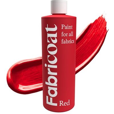 Fabricoat Farba do tkanin przywróć lub zmień kolor dowolnej tkaniny maluj bezpośrednio na tkaninie zmień wszystko sofy, abażury, wnętrza samochodu (500 ml, czerwony) Fabricoat Farba do tkanin przywróć lub zmień kolor dowolnej tkaniny maluj bezpośrednio na tkaninie zmień wszystko sofy, abażury, wnętrza samochodu (500 ml, czerwony)