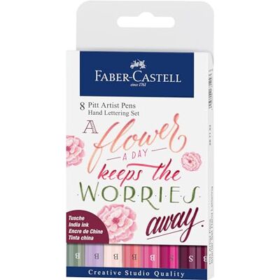 Faber-Castell pisaki Pitt Artist Pen w odcieniach różu, 8 sztuk Wodoodporny i odporny na światło tusz rysunkowy do ręcznego pisma i projektów kreatywnych Faber-Castell pisaki Pitt Artist Pen w odcieniach różu, 8 sztuk Wodoodporny i odporny na światło tusz rysunkowy do ręcznego pisma i projektów kreatywnych
