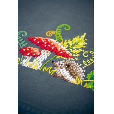 Vervaco Haft Krzyżykowy z Nadrukiem Zestaw do Haftu Obrusu JEŻ I PAPROCIE Zestaw Kreatywny dla Dorosłych 80 x 80 cm DIY Dekoracja Stołu ze Zmywalnym Wzorem Cross Stitch Kit Vervaco Haft Krzyżykowy z Nadrukiem Zestaw do Haftu Obrusu JEŻ I PAPROCIE Zestaw Kreatywny dla Dorosłych 80 x 80 cm DIY Dekoracja Stołu ze Zmywalnym Wzorem Cross Stitch Kit