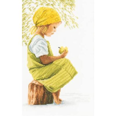 Zestaw do haftu krzyżykowego Lanarte - Bawełna biała, wielokolorowa, 20x30cm Zestaw do haftu krzyżykowego Lanarte - Bawełna biała, wielokolorowa, 20x30cm