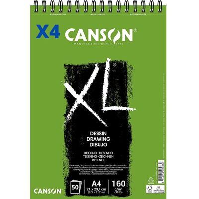 OFITURIA Pack 4- Album Spirala Mikroperforowana, A4, 50 arkuszy, Canson XL Dessin Lekki 160g OFITURIA Pack 4- Album Spirala Mikroperforowana, A4, 50 arkuszy, Canson XL Dessin Lekki 160g
