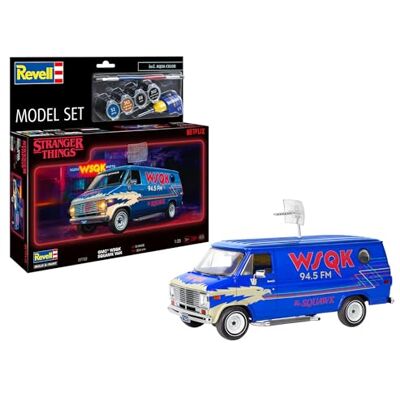 Revell 67732 Zestaw modeli samochodów: Stranger Things w skali 1:25 niezabudowany/niepomalowany plastikowy zestaw modeli z akcesoriami Revell 67732 Zestaw modeli samochodów: Stranger Things w skali 1:25 niezabudowany/niepomalowany plastikowy zestaw modeli z akcesoriami