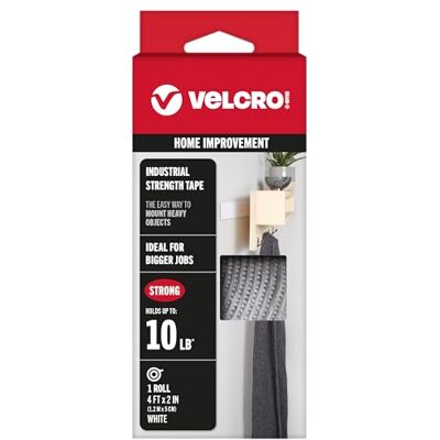 VELCRO Brand Velcro (r) markowe łączniki 2 x 10 cm przemysłowa taśma wytrzymałościowa, biała VELCRO Brand Velcro (r) markowe łączniki 2 x 10 cm przemysłowa taśma wytrzymałościowa, biała
