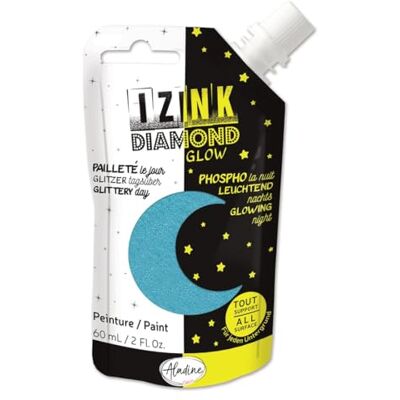 Mondial Tissus - Izink Diamond Glow - Niebieskie niebo - Paint Mondial Tissus - Izink Diamond Glow - Niebieskie niebo - Paint