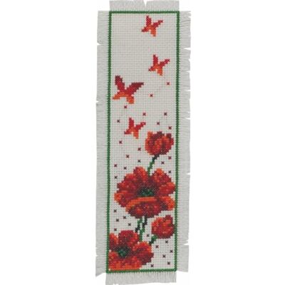 Permin Zestaw do haftu krzyżykowego, zakładka, maki, wzór liczenia Permin Zestaw do haftu krzyżykowego, zakładka, maki, wzór liczenia