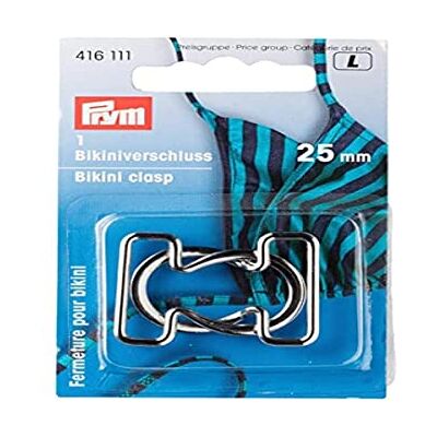 Prym stalowa pętla srebrna (25 mm) bikini i zapięcie na pasek 1 Sztuk Prym stalowa pętla srebrna (25 mm) bikini i zapięcie na pasek 1 Sztuk