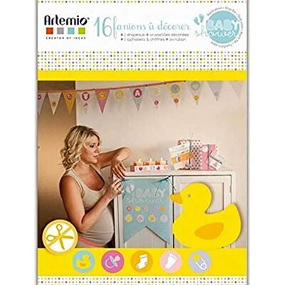 Artemio Zestaw baby shower z 16 proporczykami A3 do dekoracji Artemio Zestaw baby shower z 16 proporczykami A3 do dekoracji