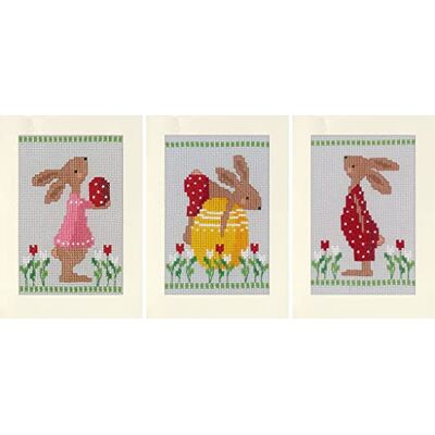 Vervaco Zestaw do Haftu Kartka Okolicznościowa WIELKANOCNE KRÓLIKI 3 szt. Haft Krzyżykowy Liczony z Kopertami 10 x 15 cm Zrób to Sam Zestaw Kreatywny dla Dorosłych DIY Cross Stitch Kit Vervaco Zestaw do Haftu Kartka Okolicznościowa WIELKANOCNE KRÓLIKI 3 szt. Haft Krzyżykowy Liczony z Kopertami 10 x 15 cm Zrób to Sam Zestaw Kreatywny dla Dorosłych DIY Cross Stitch Kit