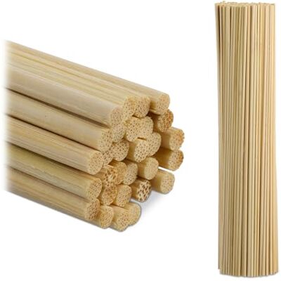 Relaxdays Drążki bambusowe, zestaw 500 sztuk, 30 cm, kijki bambusowe do majsterkowania, do roślin pokojowych, okrągłe, naturalne Relaxdays Drążki bambusowe, zestaw 500 sztuk, 30 cm, kijki bambusowe do majsterkowania, do roślin pokojowych, okrągłe, naturalne
