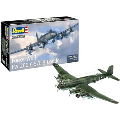 Revell 03777 Focke-Wulf Fw 200 C-5/C-8 Condor skala 1:72 niezabudowany/niepomalowany zestaw modeli plastikowych Revell 03777 Focke-Wulf Fw 200 C-5/C-8 Condor skala 1:72 niezabudowany/niepomalowany zestaw modeli plastikowych