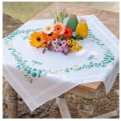 Vervaco Haft Krzyżykowy z Nadrukiem Zestaw do Haftu Obrusu EUKALIPTUS Zestaw Kreatywny dla Dorosłych 80 x 80 cm DIY Dekoracja Stołu ze Zmywalnym Wzorem Cross Stitch Kit Vervaco Haft Krzyżykowy z Nadrukiem Zestaw do Haftu Obrusu EUKALIPTUS Zestaw Kreatywny dla Dorosłych 80 x 80 cm DIY Dekoracja Stołu ze Zmywalnym Wzorem Cross Stitch Kit