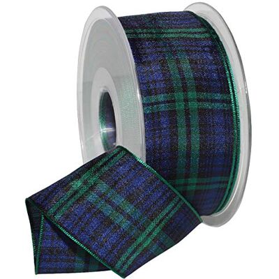 Morex Taśma Edynburska, 4,5 cm na 27 jardów, czarny zegarek tartan Morex Taśma Edynburska, 4,5 cm na 27 jardów, czarny zegarek tartan