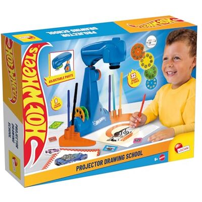 Liscianigiochi Lisciani Hot Wheels Projector Drawing School edukacyjna zabawka do rysowania dla dzieci od 5 lat kreatywny zestaw do rysowania LED aktywność bez ekranu drobne zdolności motoryczne Liscianigiochi Lisciani Hot Wheels Projector Drawing School edukacyjna zabawka do rysowania dla dzieci od 5 lat kreatywny zestaw do rysowania LED aktywność bez ekranu drobne zdolności motoryczne