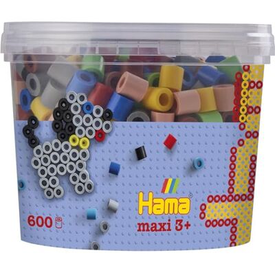 Hama Perlen 8573 Puszka z koralikami do naprasowywania z ok. 600 kolorowymi koralikami maxi o srednicy 10 mm, mix 2 kolorów, kreatywna zabawa dla mlodszych i starszych. Hama Perlen 8573 Puszka z koralikami do naprasowywania z ok. 600 kolorowymi koralikami maxi o srednicy 10 mm, mix 2 kolorów, kreatywna zabawa dla mlodszych i starszych.