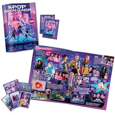 Bizak KPOP Demon Hunters Cards Oficjalny album Netflix, 32 strony na kolekcję 200 naklejek, w zestawie 2 koperty z 10 naklejkami i dwustronnym plakatem (64395101) Bizak KPOP Demon Hunters Cards Oficjalny album Netflix, 32 strony na kolekcję 200 naklejek, w zestawie 2 koperty z 10 naklejkami i dwustronnym plakatem (64395101)