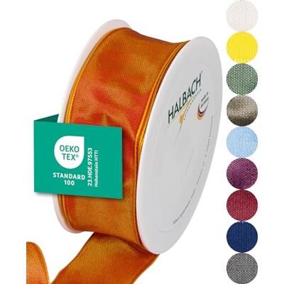 Halbach Seidenbänder Taśma prezentowa, 100% octan, ciemnopomarańczowa, 40 mm 25 m Halbach Seidenbänder Taśma prezentowa, 100% octan, ciemnopomarańczowa, 40 mm 25 m