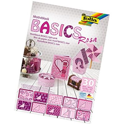 folia 46349 Blok z motywem Basic, 24 x 34 cm, 30 arkuszy, różowy folia 46349 Blok z motywem Basic, 24 x 34 cm, 30 arkuszy, różowy