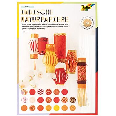 folia 550402 blok kreatywny Colours of India "Mumbai", ręcznie wykonany papier, 20 arkuszy posortowanych w różnych kolorach i motywach, DIN A4 idealny do kartek z życzeniami, scrapbookingu i szlachetnych prac ręcznych folia 550402 blok kreatywny Colours of India "Mumbai", ręcznie wykonany papier, 20 arkuszy posortowanych w różnych kolorach i motywach, DIN A4 idealny do kartek z życzeniami, scrapbookingu i szlachetnych prac ręcznych