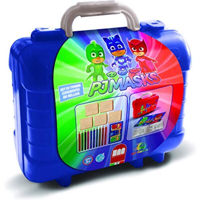 Multiprint Zestaw podróżny Pj Mask, Made in Italy, kolorowanka, z puzzlami i ołówkami, znaczki dla dzieci, z drewna i kauczuku naturalnego, nietoksyczny zmywalny atrament, pomysł na prezent, art. Multiprint Zestaw podróżny Pj Mask, Made in Italy, kolorowanka, z puzzlami i ołówkami, znaczki dla dzieci, z drewna i kauczuku naturalnego, nietoksyczny zmywalny atrament, pomysł na prezent, art.