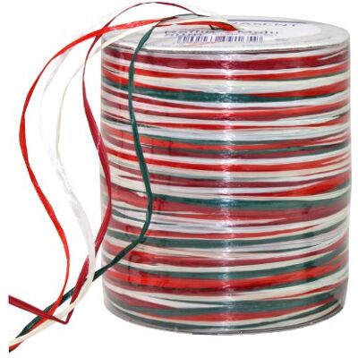 PRÄSENT Prasent 50 m Rayon Raffia szpula wstążka, biała/zielona/wielokolorowa PRÄSENT Prasent 50 m Rayon Raffia szpula wstążka, biała/zielona/wielokolorowa