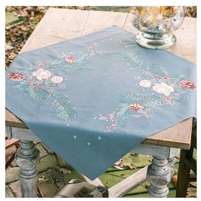 Vervaco Zestaw do Haftu Obrusu z Nadrukiem Zestaw do Haftu Obrusu Haft Płaski RÓŻA Zestaw Kreatywny dla Dorosłych 72 x 72 cm DIY Dekoracja Świąteczna ze Zmywalnym Wzorem Cross Stitch Kit Vervaco Zestaw do Haftu Obrusu z Nadrukiem Zestaw do Haftu Obrusu Haft Płaski RÓŻA Zestaw Kreatywny dla Dorosłych 72 x 72 cm DIY Dekoracja Świąteczna ze Zmywalnym Wzorem Cross Stitch Kit