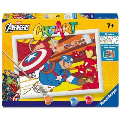 Ravensburger Creart Seria D Kapitan Ameryka Zestaw do malowania dla dzieci Malowanie po numerach zawiera wszystko, czego potrzebujesz Gry dla dzieci 9 lat lub starszych Creart 9 lat Ravensburger Creart Seria D Kapitan Ameryka Zestaw do malowania dla dzieci Malowanie po numerach zawiera wszystko, czego potrzebujesz Gry dla dzieci 9 lat lub starszych Creart 9 lat