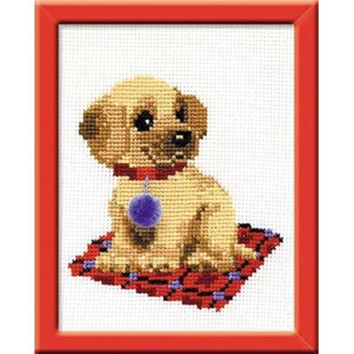 Riolis Zestaw do haftu krzyżykowego szczeniak, bawełna, wielokolorowy, 15 x 18 x 0,1 cm Riolis Zestaw do haftu krzyżykowego szczeniak, bawełna, wielokolorowy, 15 x 18 x 0,1 cm