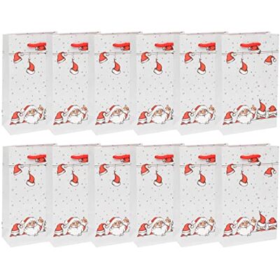 Idena 90813 Torebki na prezenty Father Christmas Session, 12 sztuk, 11 x 18 x 5 cm, torby papierowe, torebki na prezenty Idena 90813 Torebki na prezenty Father Christmas Session, 12 sztuk, 11 x 18 x 5 cm, torby papierowe, torebki na prezenty