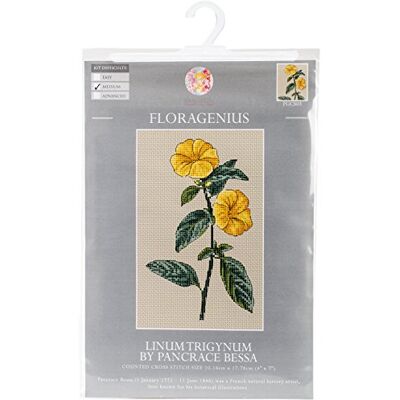 Creative Zestaw do liczonego haftu krzyżykowego Floragenius, tkanina, Linum Trigynum, 10 x 18 cm Creative Zestaw do liczonego haftu krzyżykowego Floragenius, tkanina, Linum Trigynum, 10 x 18 cm